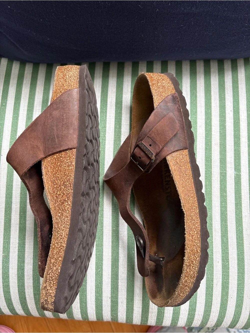 Birkenstock Brown Leather Thong Sandals